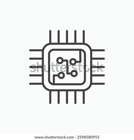 Microchip icon isolated on white background
