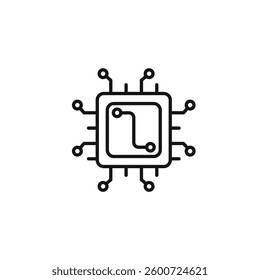 Microchip icon isolated. simple vector icon on white background