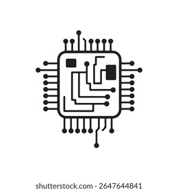 Microchip icon isolated. simple vector icon on white background