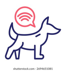 Mikrochip-Symbol Linienfarbe Stil Vektorgrafik