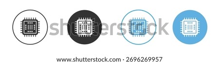 Microchip icon Logo Template Design set