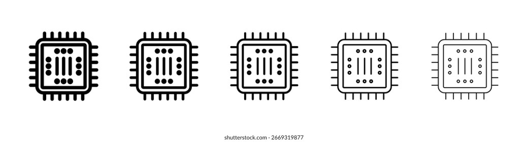 Microchip icon for mobile concept and web design.