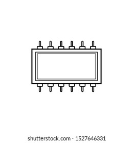 Microchip icon on white background. Vector illustration.