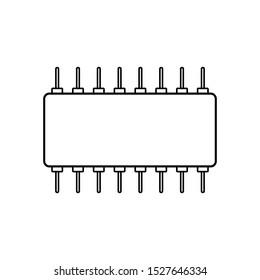 Microchip icon on white background. Vector illustration.