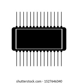Microchip icon on white background. Vector illustration.