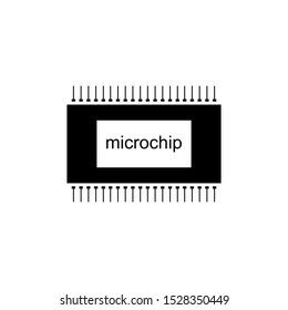 Microchip icon on white background. Vector illustration.