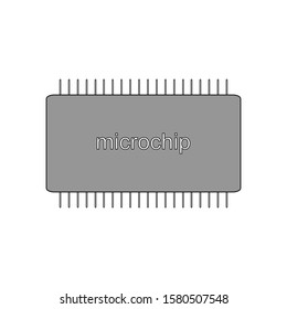 Microchip icon on white background. Vector illustration.