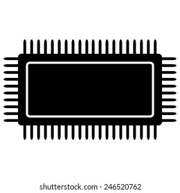 Microchip icon on white background. Vector illustration.