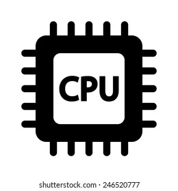 Microchip icon on white background. Vector illustration.