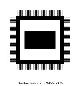 Microchip icon on white background. Vector illustration.