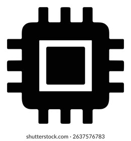 Microchip icon representing processors, semiconductors, and computing power