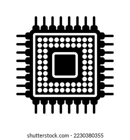 Icono de microchip. inicio de sesión para concepto móvil y diseño web. ilustración vectorial