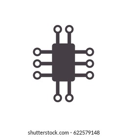 Microchip Icon Symbol Vector