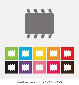 Microchip icon - Vector