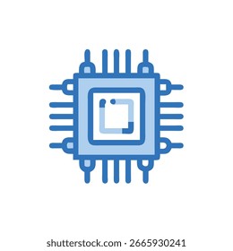 estilo de ilustração de vetor de ícone de microchip