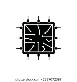 microchip icon vector illustration symbol design