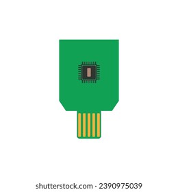 diseño de símbolo de ilustración de vector de icono de microchip