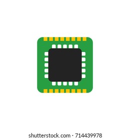 Microchip Icon Vector Isolated