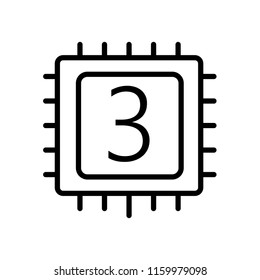 Microchip icon vector isolated on white background, Microchip transparent sign