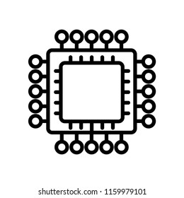 Microchip icon vector isolated on white background, Microchip transparent sign