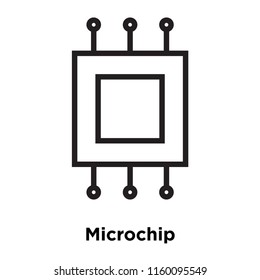 Microchip icon vector isolated on white background, Microchip transparent sign