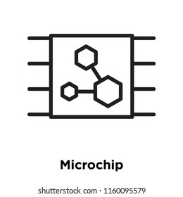 Microchip icon vector isolated on white background, Microchip transparent sign