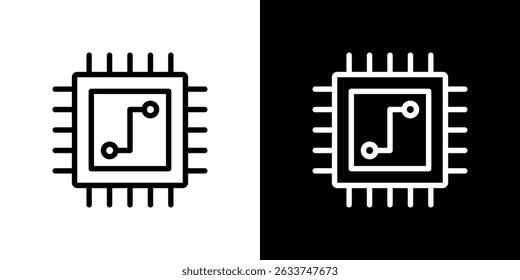 Microchip icon vector for web, computer and mobile apps