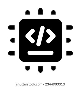 microchip icon for your website, mobile, presentation, and logo design.
