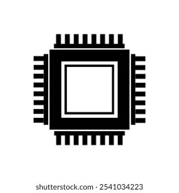 Microchip illustrated on white background
