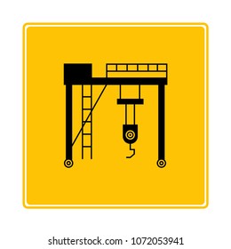 microchip, integrated circuit icon in yellow background