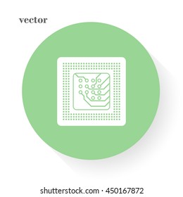 microchip with lead ball for repair computer equipment vector