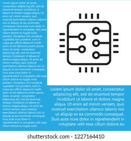 Microchip line icon vector