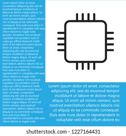 Microchip line icon vector