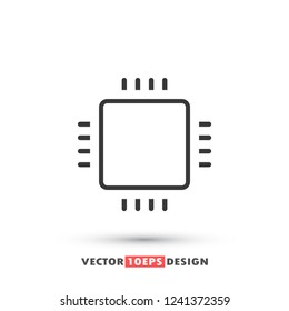 Microchip line icon vector