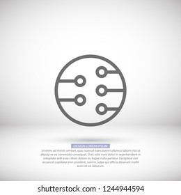 Microchip line icon vector