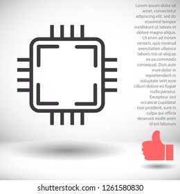 Microchip line icon vector