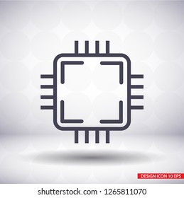 Microchip line icon vector