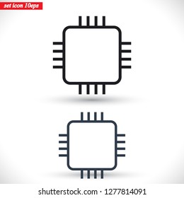 Microchip line icon vector