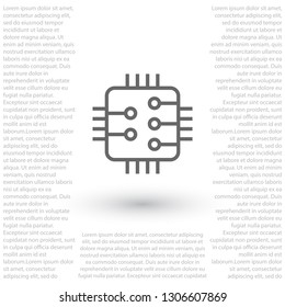 Microchip line icon vector
