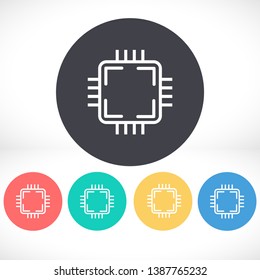 Microchip line icon vector. lorem ipsum Flat Design JPG