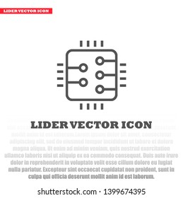 Microchip line icon vector. lorem ipsum Flat Design 