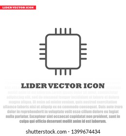 Microchip line icon vector. lorem ipsum Flat Design 