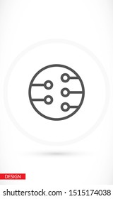 Microchip line icon vector. lorem ipsum Flat Design JPG