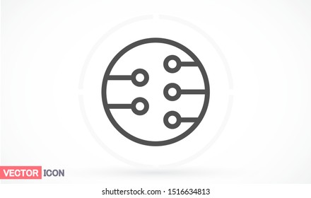 Microchip line icon vector. lorem ipsum Flat Design JPG