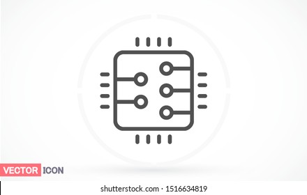Microchip line icon vector. lorem ipsum Flat Design JPG