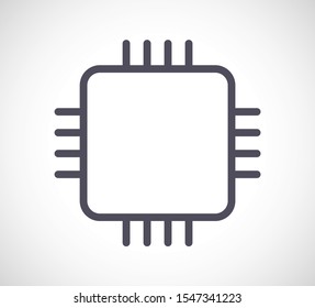 Microchip line icon vector. lorem ipsum Flat Design JPG