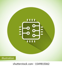 Microchip line icon vector. lorem ipsum Flat Design JPG