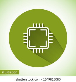 Microchip line icon vector. lorem ipsum Flat Design JPG
