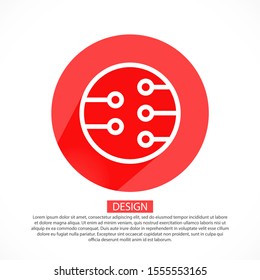 Microchip line icon vector. lorem ipsum Flat Design JPG