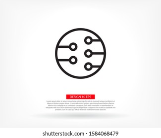 Microchip line icon vector. lorem ipsum Flat Design JPG